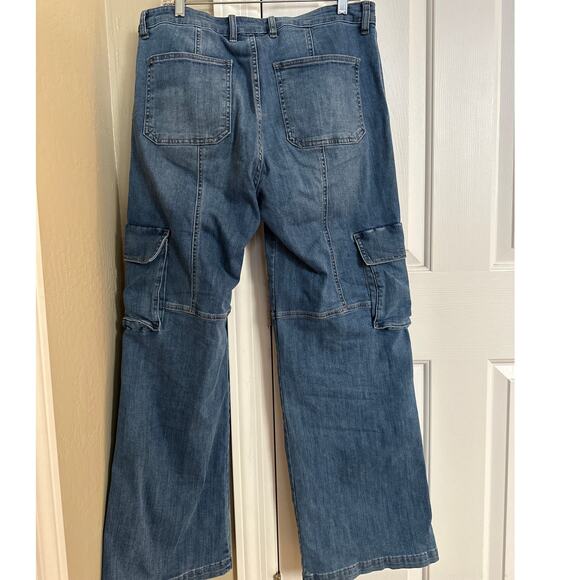 KUT from the Kloth High Rise Fab Ab Wide Leg Patch Pockets Jeans 10‎ - Picture 2 of 7